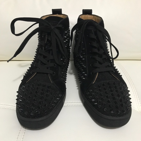 Auth Christian Louboutin Louis Spike High Sneaker - Picture 1 of 7